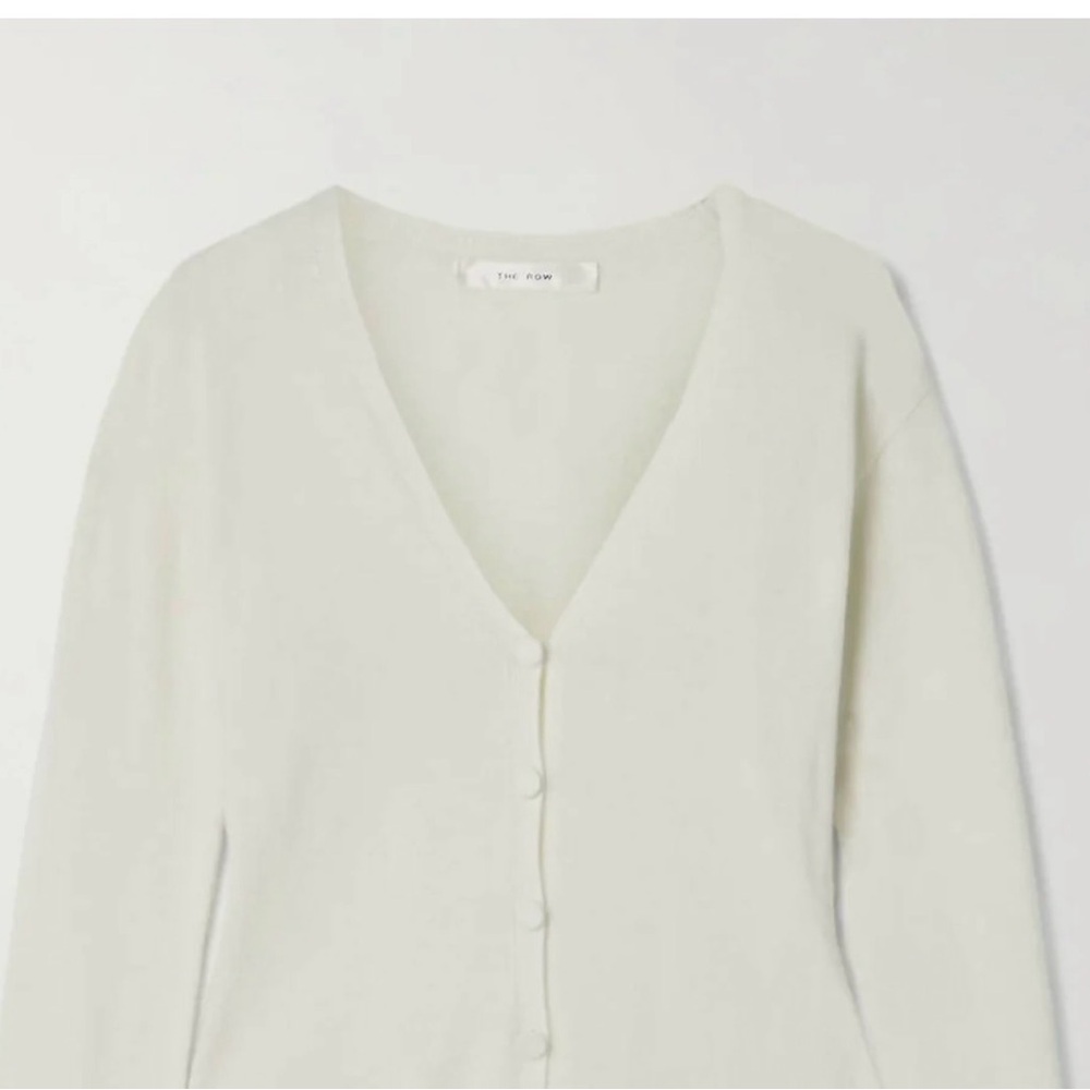 The Row Imperia Pale Green Cashmere Cardigan NWT - Picture 3 of 4